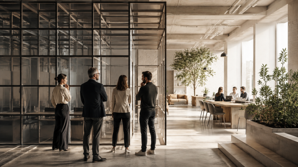 Leadership team moving from a rigid business framework toward a more flexible, collaborative operating structure.